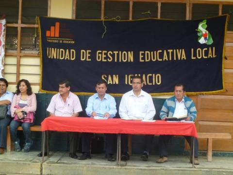 Director y Funcionarios de la UGEL San Ignacio en el Taller