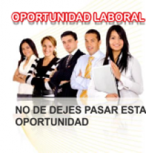 OPORTUNIDAD LABORAL: Plaza vacante a ser coberturada